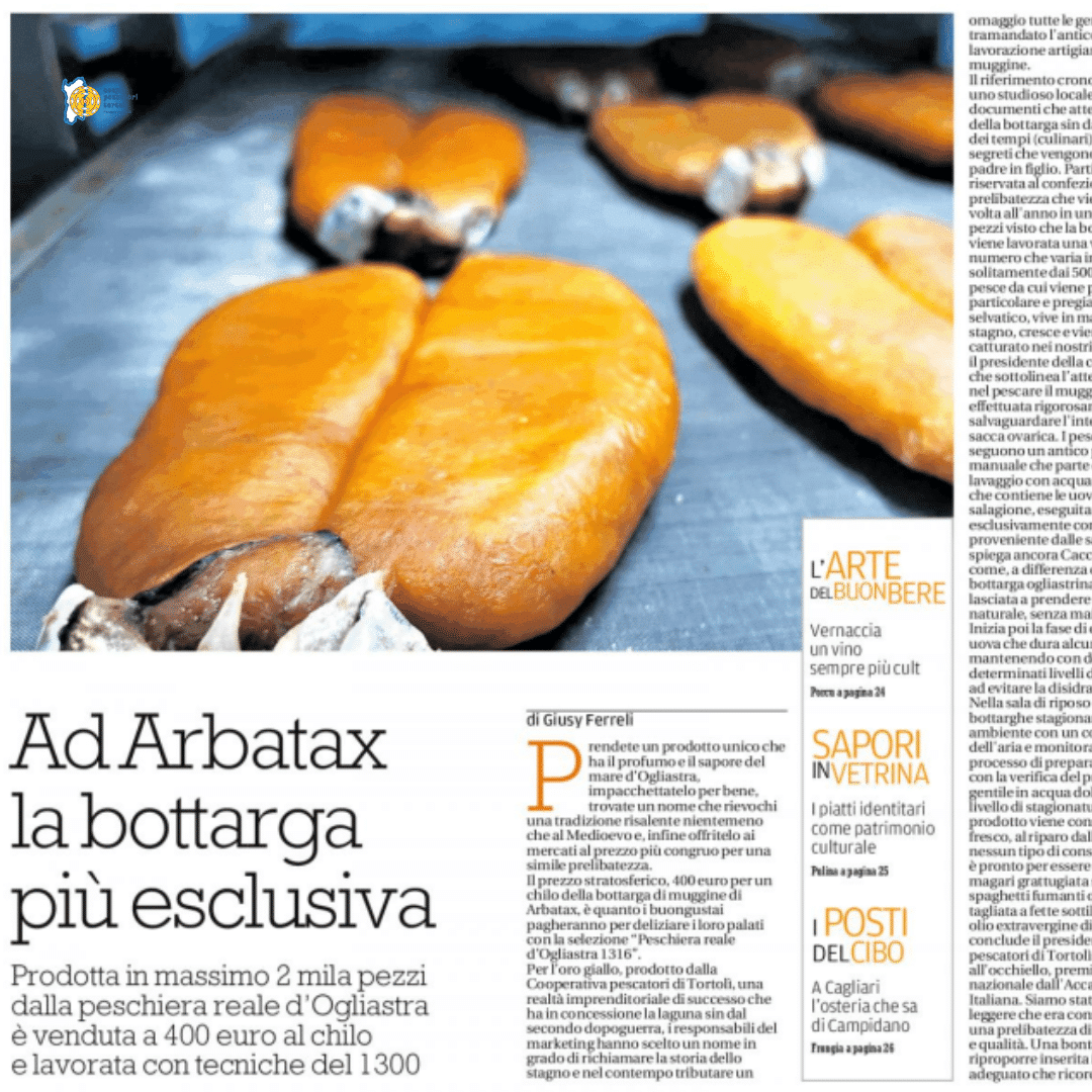 Storia della Cooperativa Pescatori Tortolì - 80 Anni di Tradizione e Qualità Artigianale 2 Bottarga artigianale di muggine della Cooperativa Pescatori Tortolì